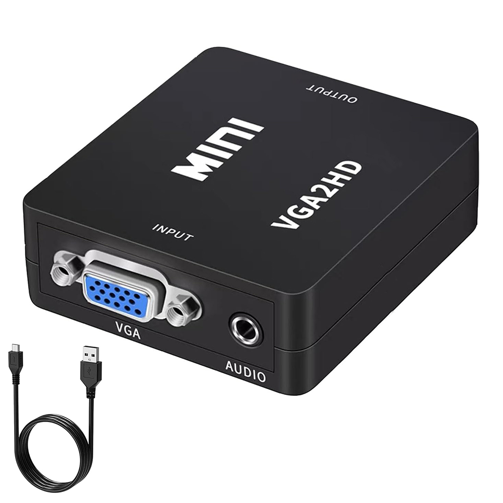 Home Cinema Portable - محول VGA صغير إلى HDMI متوافق