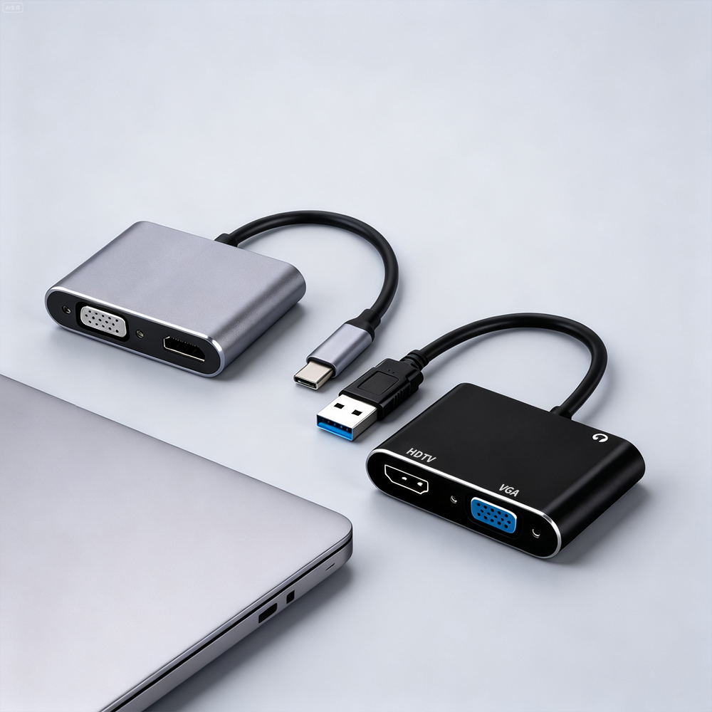 Home Cinema Usb - محول USB 3.0/TYPE-C إلى HDMI VGA