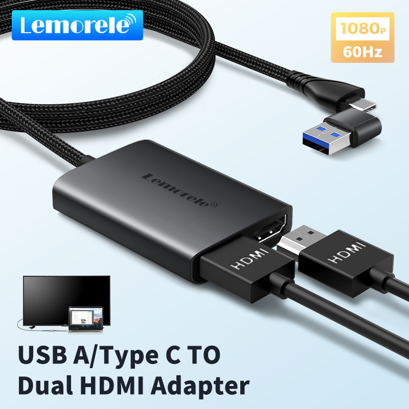 Home Cinema Usb - Lemorele المزدوج HDMI محول 4K نوع