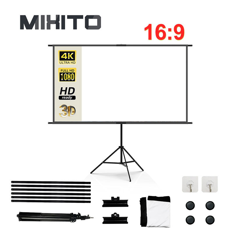 Home Cinema Blanc - MIXITO محمول 16:9 عالي الوضوح وقابل