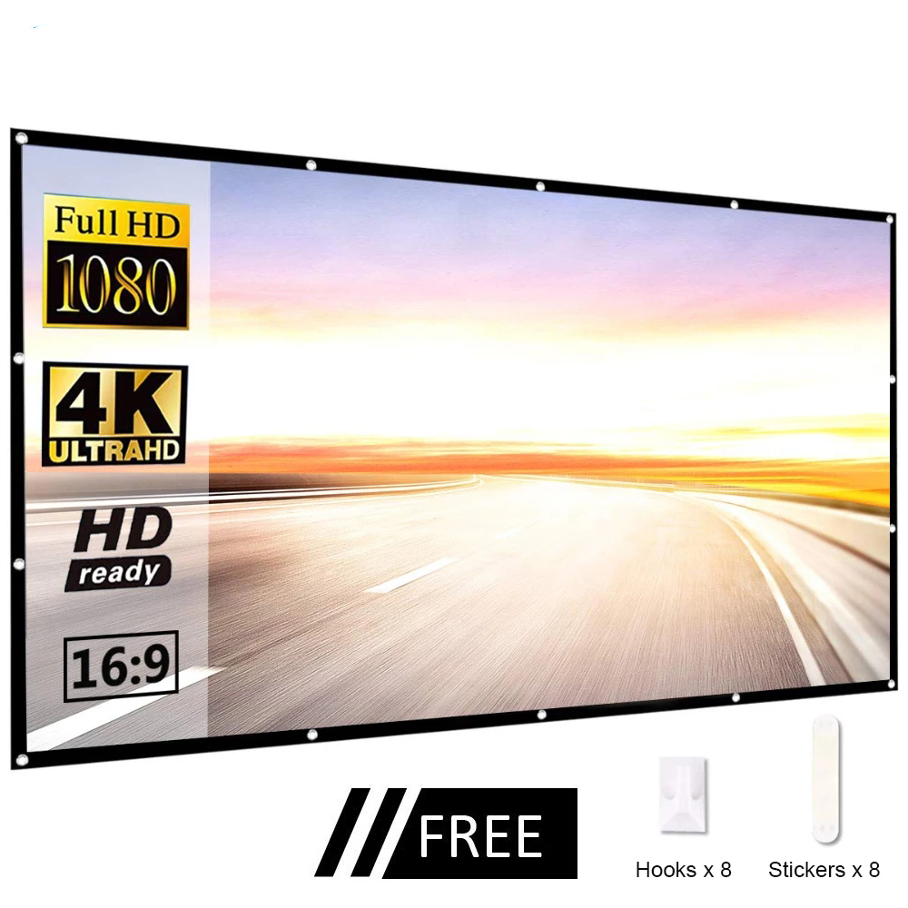 Home Cinema Blanc - 60 84 100 120 150 بوصة
