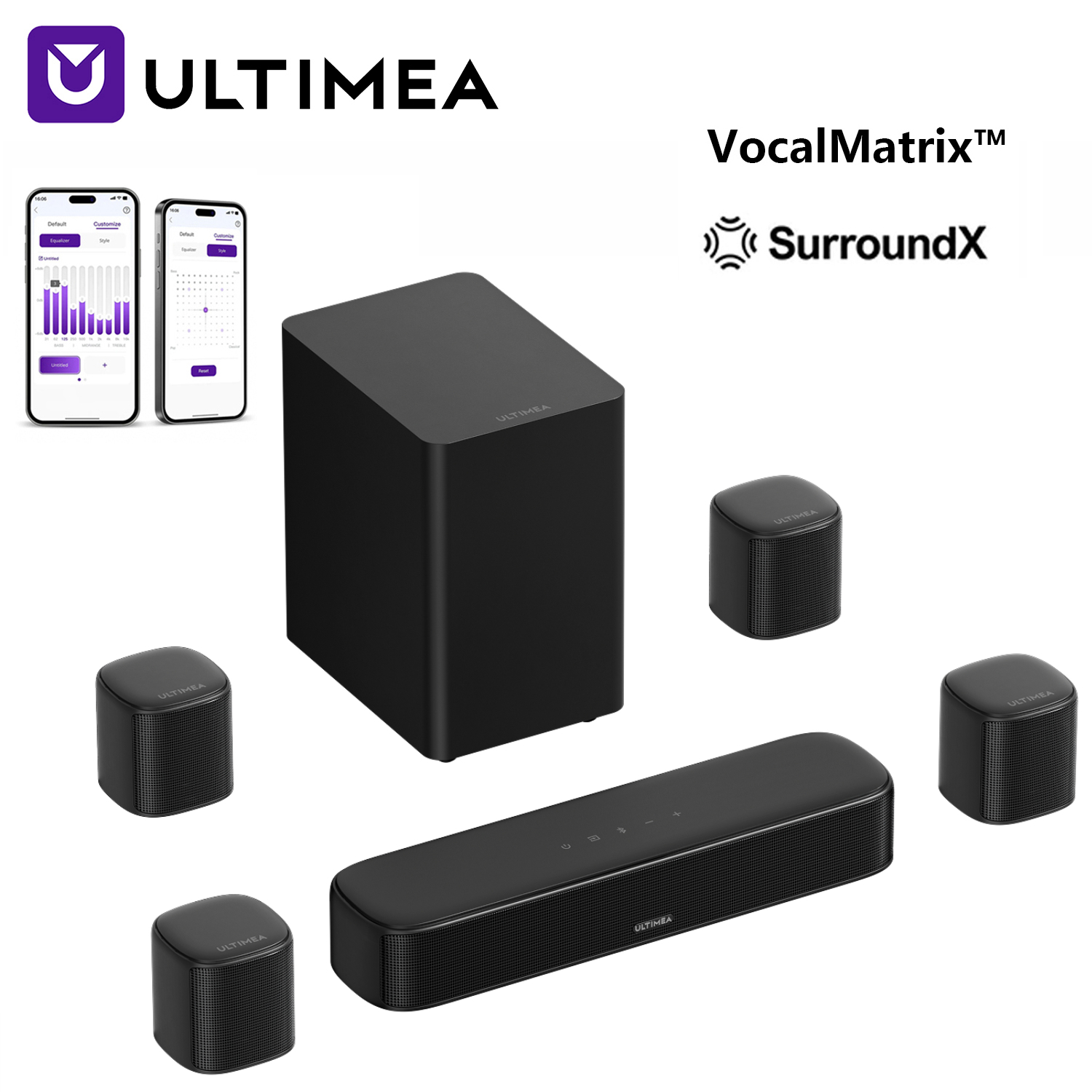 Home Cinema With Wireless Rear Speakers - مكبر صوت ULTIMEA Aura S4T 7.1