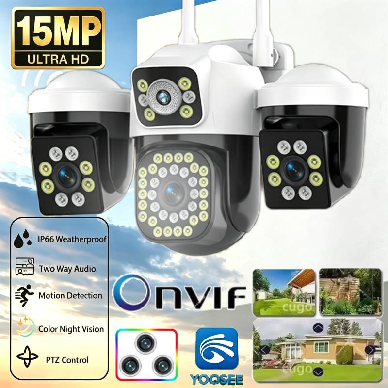 Home Cinema Screen - كاميرا أمان خارجية PTZ بثلاث عدسات
