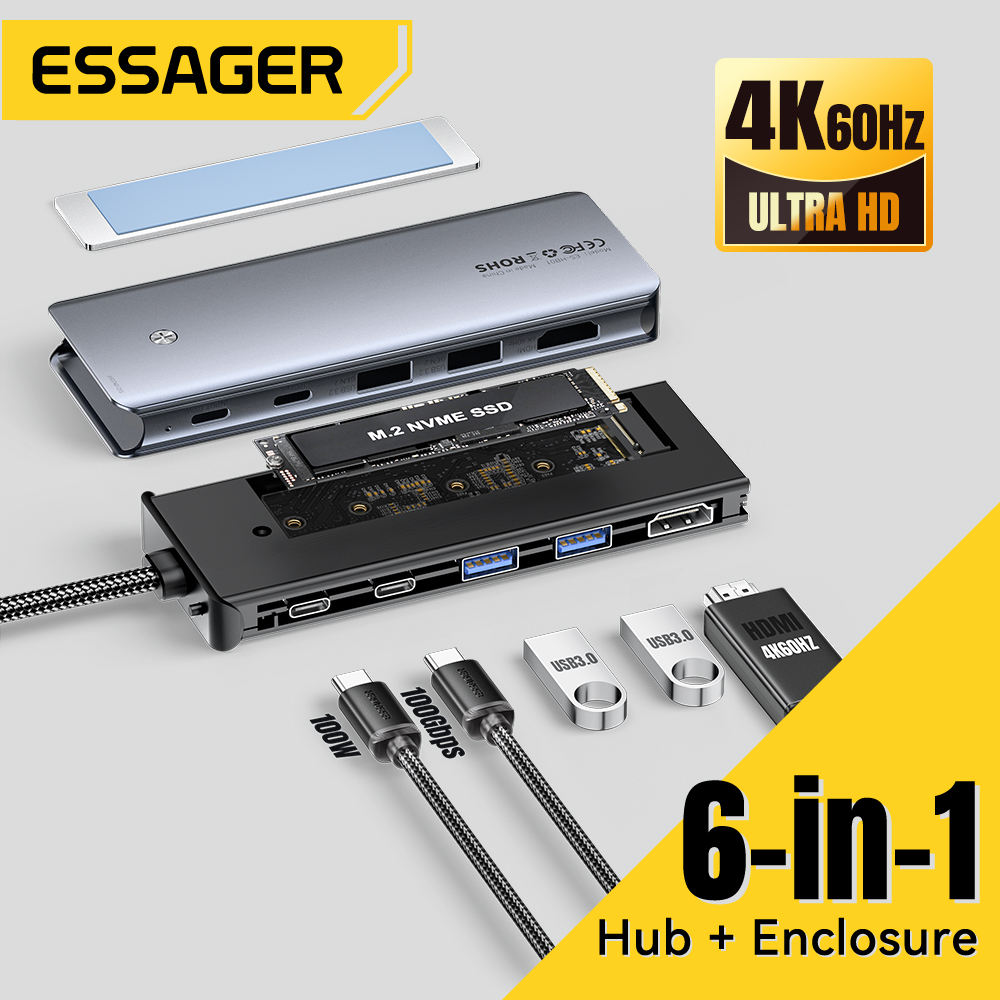 Home Cinema Usb - Essager USB C Hub مع M.2