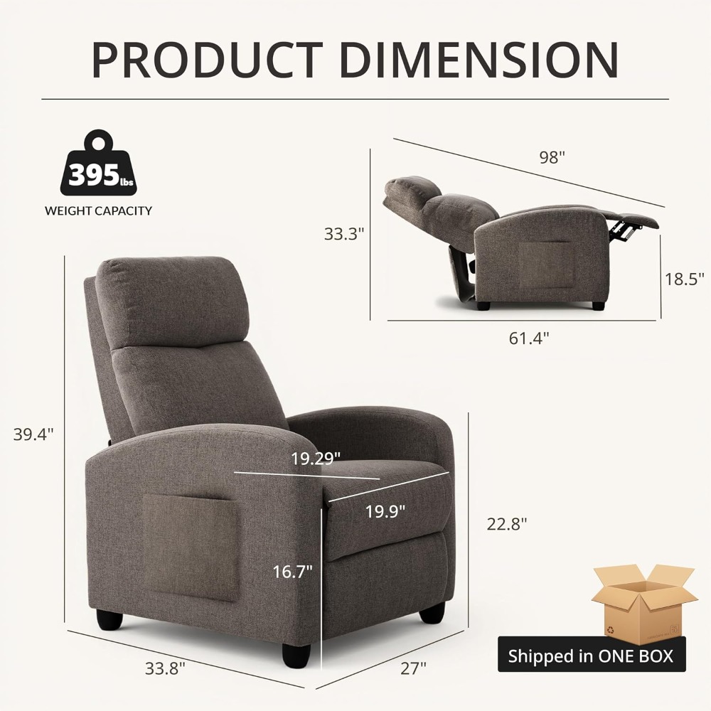 Home Cinema Furniture - كرسي استرخاء يدوي حديث قابل للطي،