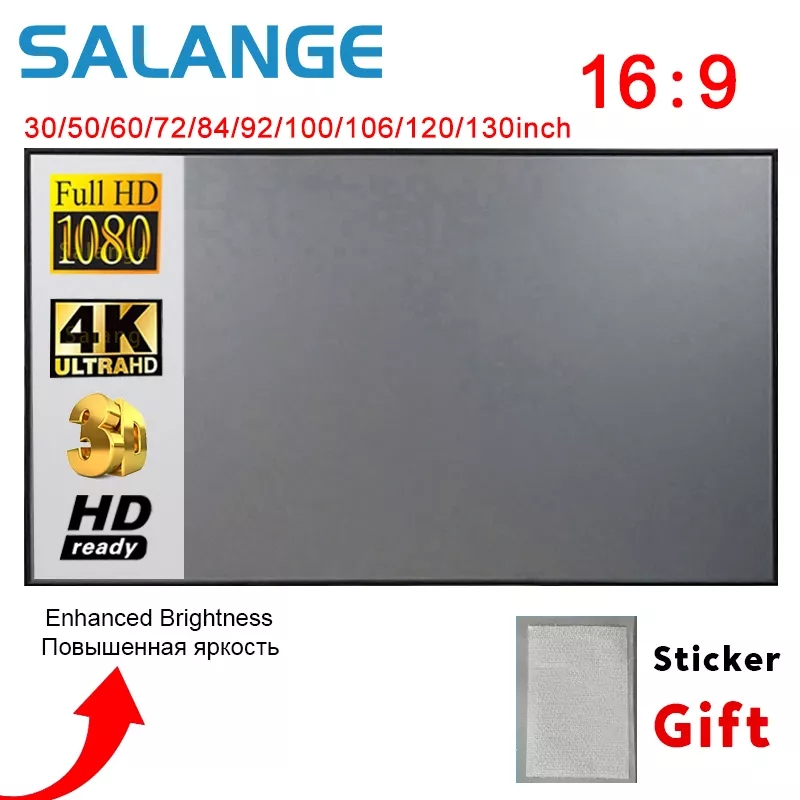 Home Cinema Blanc - شاشة عرض Salange، شاشة عرض قماش