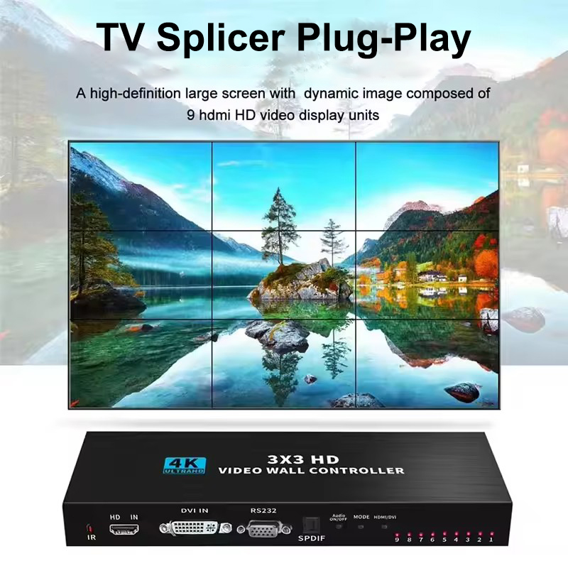 Home Cinema Screen - 4K HDMI الفيديو الجدار تحكم 3X3