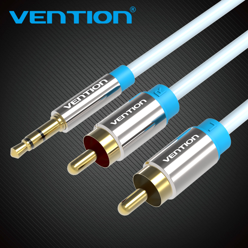 Home Cinema Furniture - Vention كابل RCA 3.5 إلى 2rca