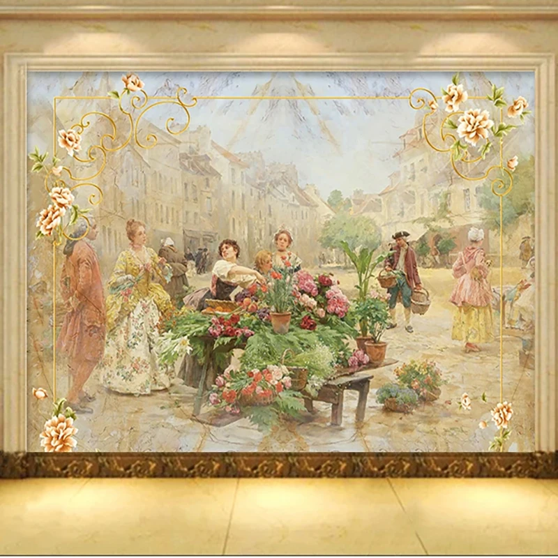 Home Cinema Wallpaper - العرف صور خلفيات النمط الأوروبي الرخام