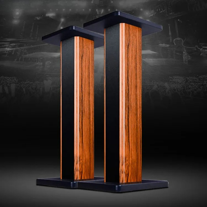حامل سماعات خشبي صلب قائم على  - مراجعة Home Cinema Furniture وسعره