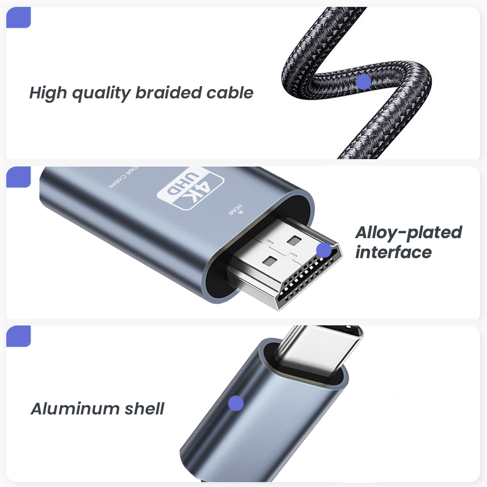 NIERBO USB C 6.6ft 4K @ 60hz ن - مراجعة Home Cinema Usb وسعره