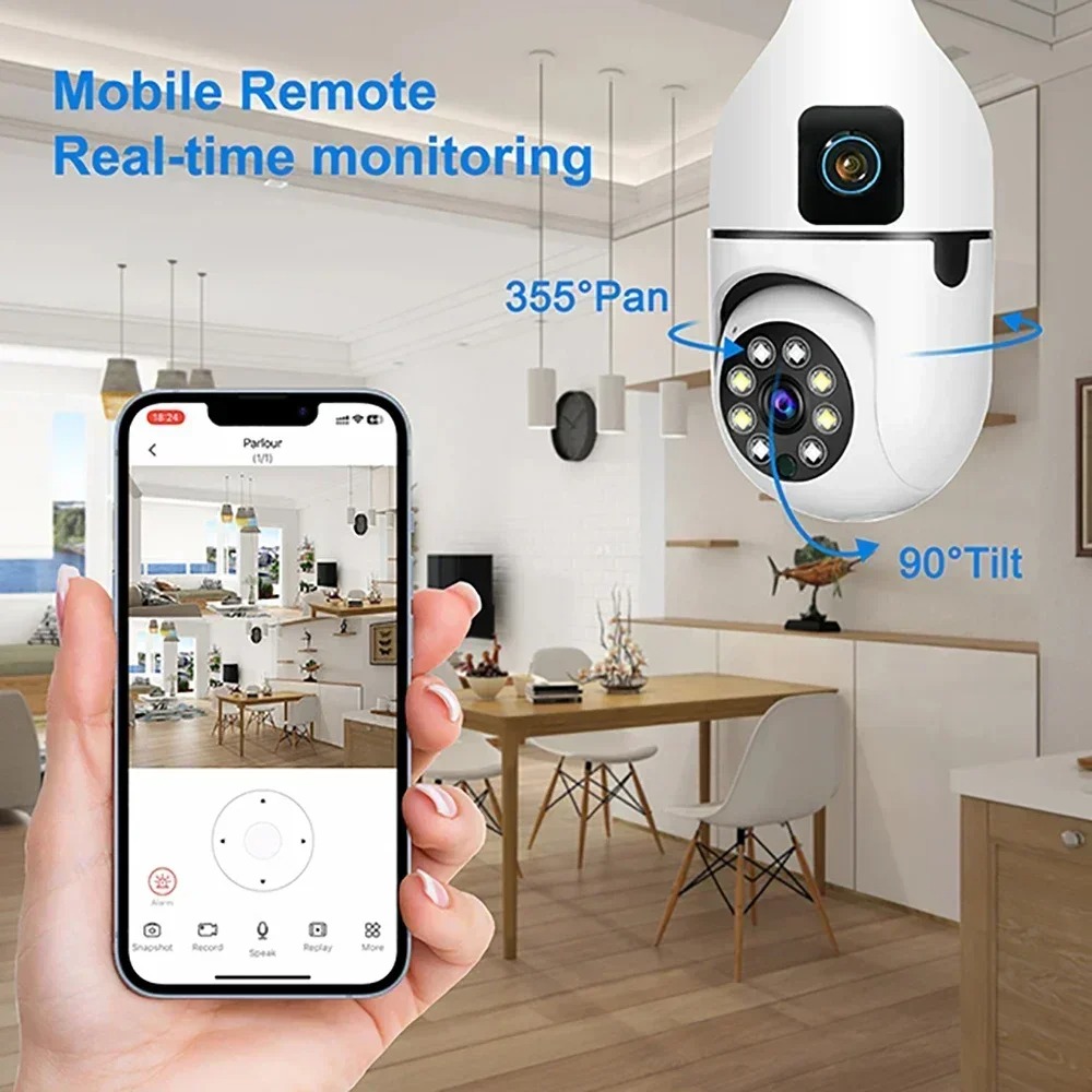 كاميرا مراقبة أمنية E27 بدقة 8 - مراجعة Home Cinema Screen وسعره