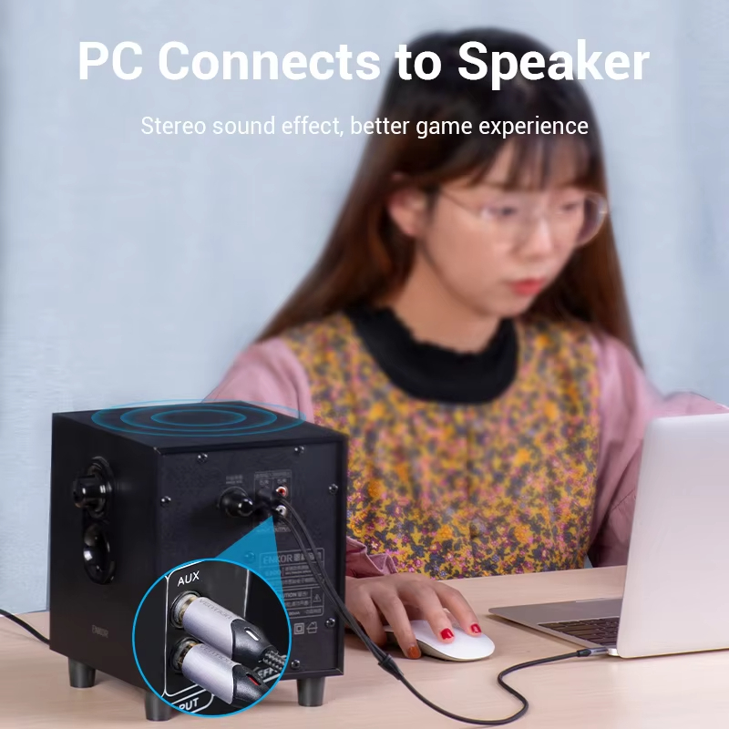 Vention كابل RCA 1.5 متر 2 متر - مراجعة Home Cinema Amplifier وسعره