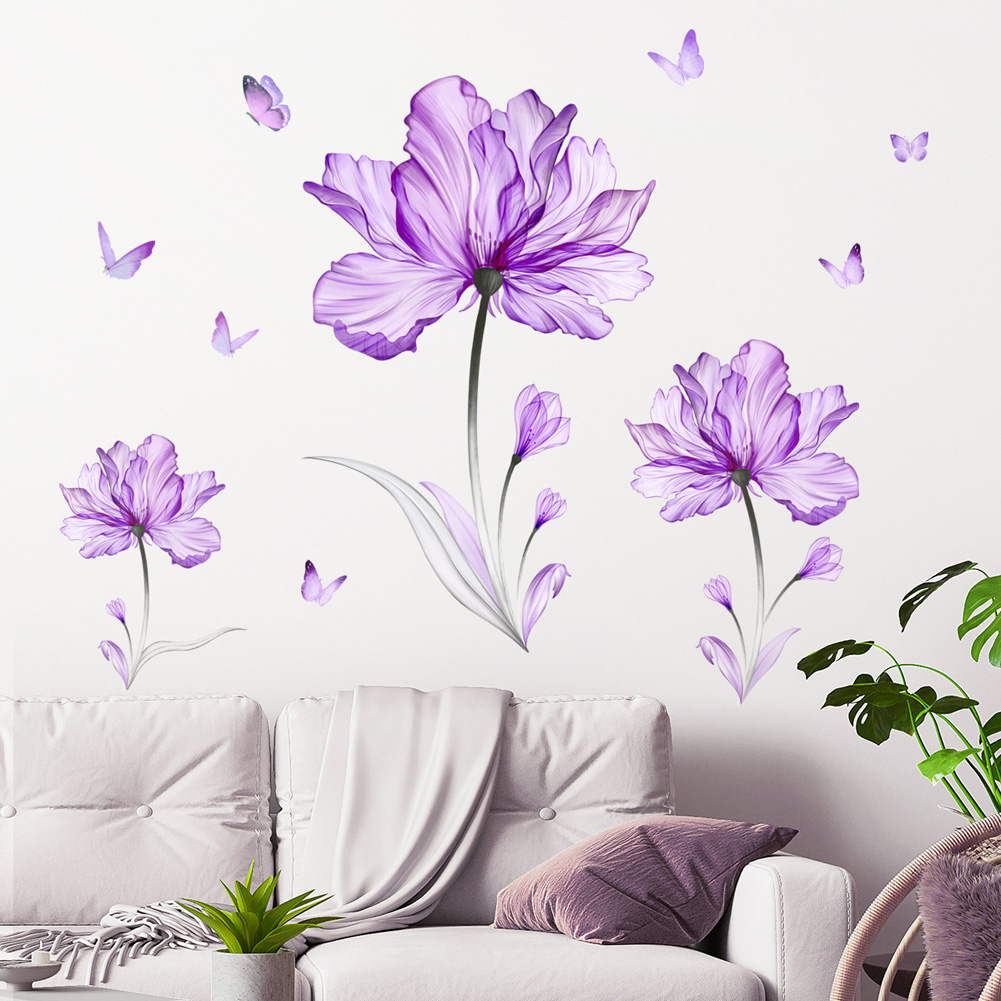 ملصق جداري جميل على شكل زهور ا - مراجعة Home Cinema Wallpaper وسعره