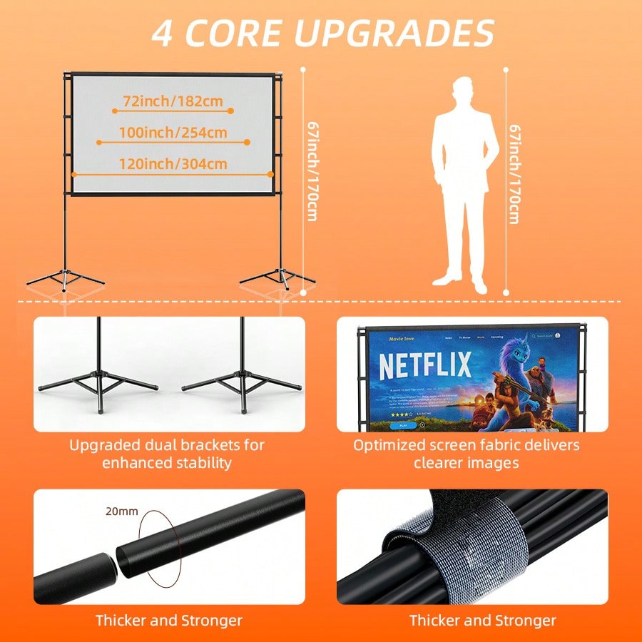 شاشة عرض XBJ مقاس 100 بوصة بدق - مراجعة Home Cinema Screen وسعره