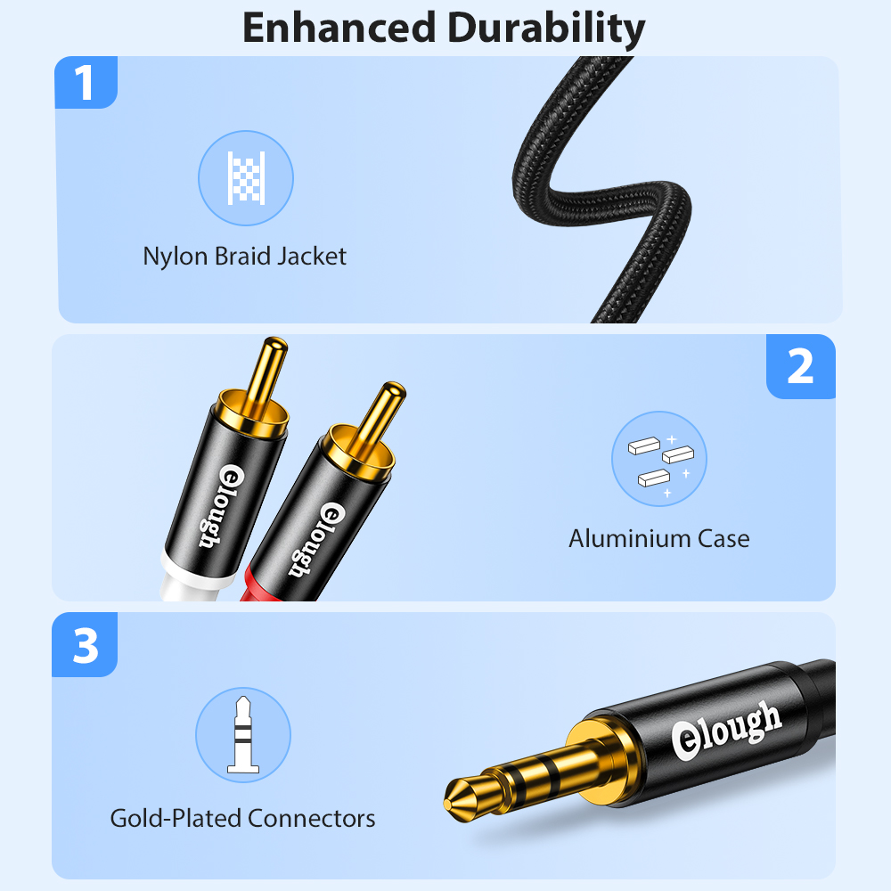Elough كابل RCA AUX RCA كابل م - مراجعة Home Cinema Amplifier وسعره