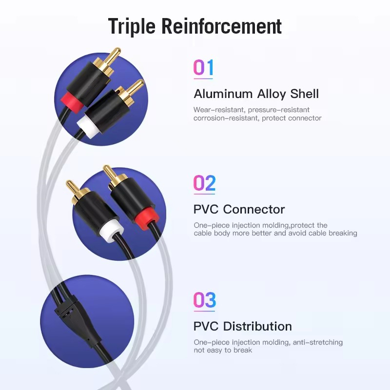 HIFI ستيريو كابل RCA 2RCA إلى  - مراجعة Home Cinema Amplifier وسعره