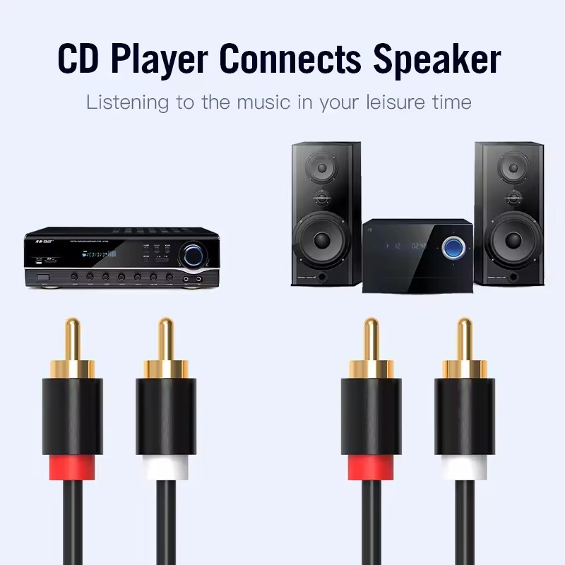 HIFI ستيريو كابل RCA 2RCA إلى  - مراجعة Home Cinema Amplifier وسعره