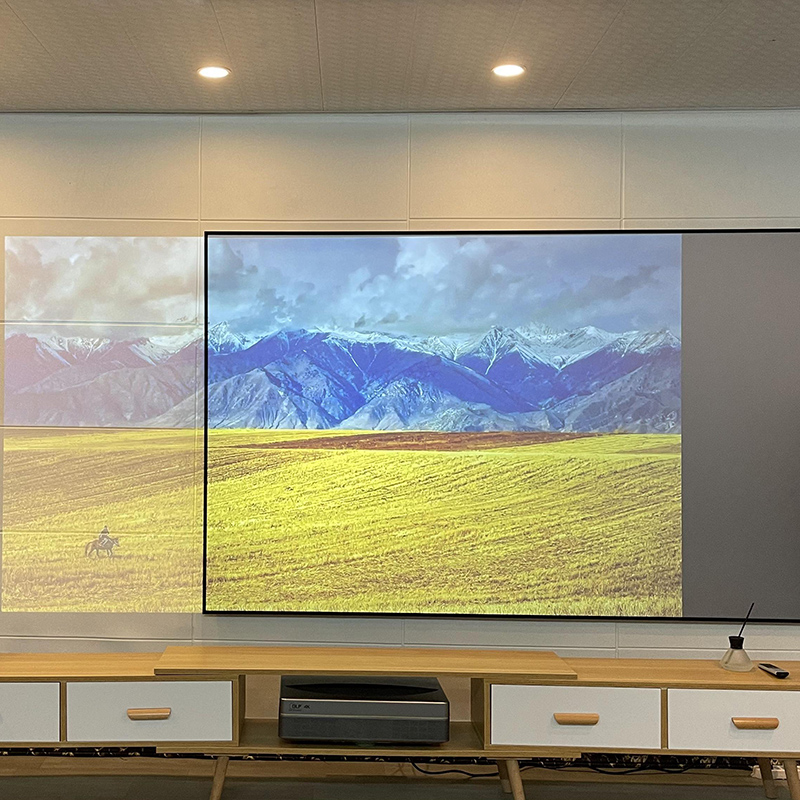 شاشة عرض VisualMr رمادية اللون - مراجعة Home Cinema Blanc وسعره