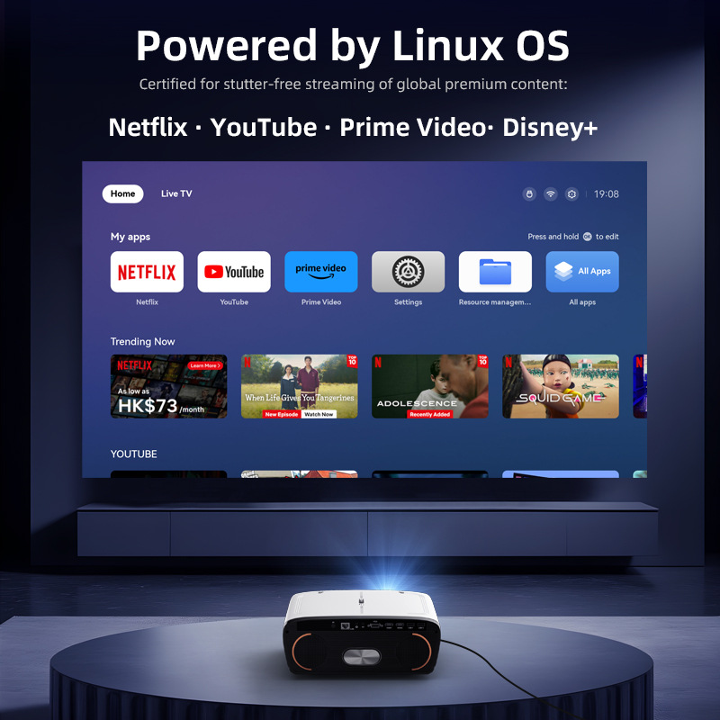 جهاز عرض محمول بدقة 1080P أصلي - مراجعة Netflix Home Cinema وسعره