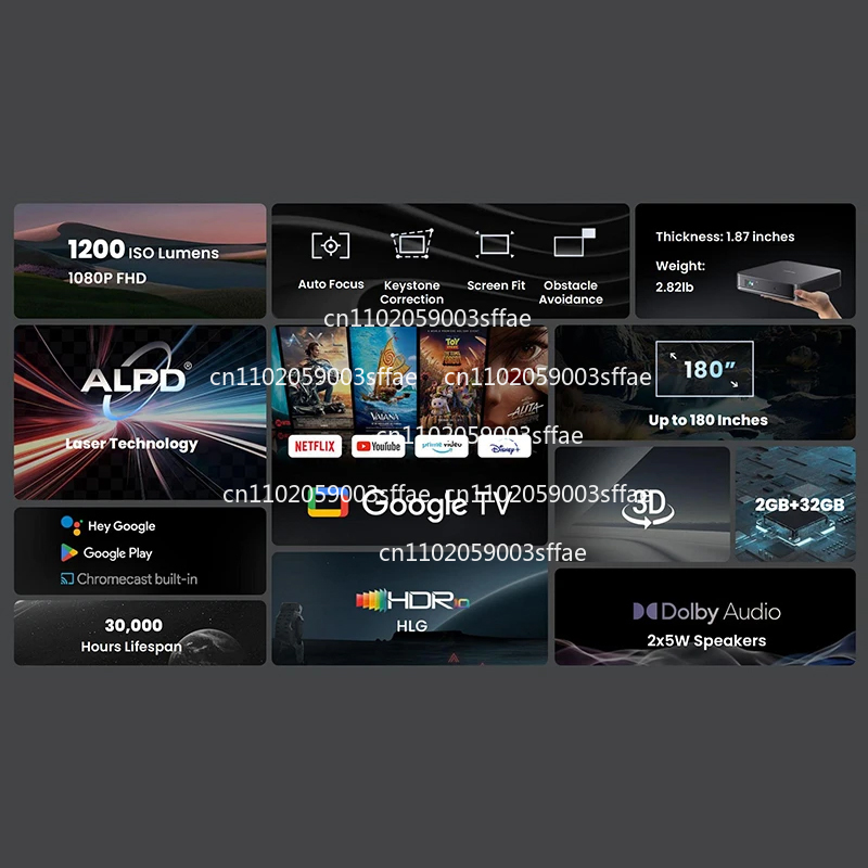 جهاز عرض ليزر محمول صغير للمسر - مراجعة Netflix Home Cinema وسعره