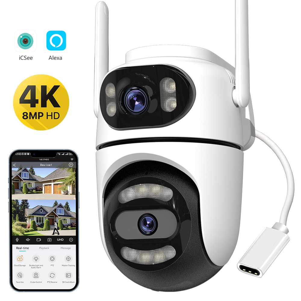 8MP 4K HD واي فاي كاميرا متحرك - مراجعة Home Cinema Screen وسعره