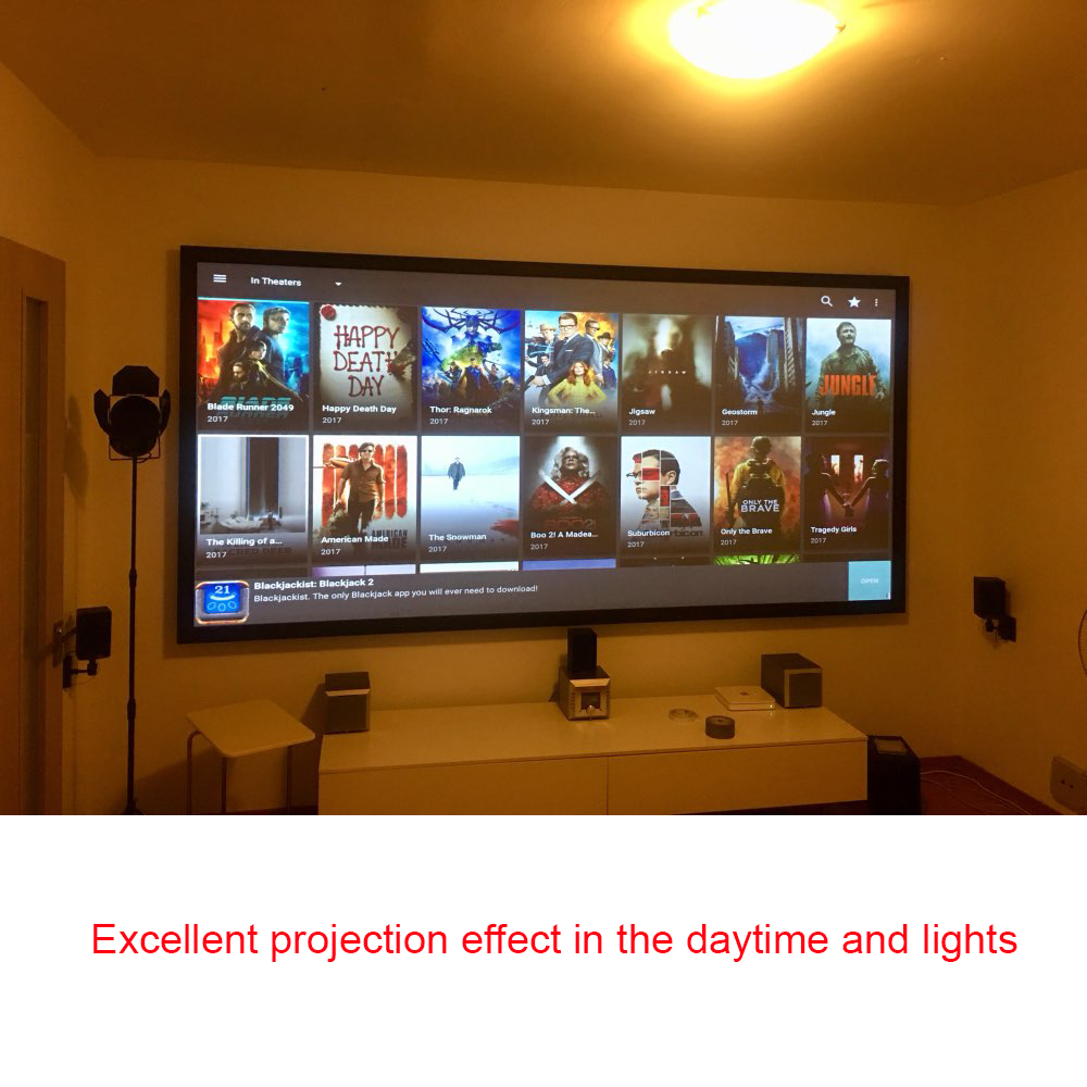 شاشة عرض Salange، شاشة عرض قما - مراجعة Home Cinema Blanc وسعره