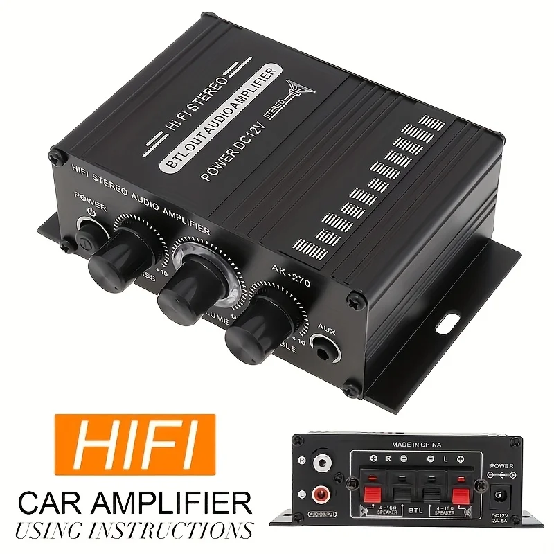 مكبر صوت صغير AK-270 بقوة 400  - مراجعة Home Cinema Amplifier وسعره