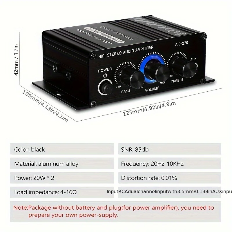 مكبر صوت صغير AK-270 بقوة 400  - مراجعة Home Cinema Amplifier وسعره