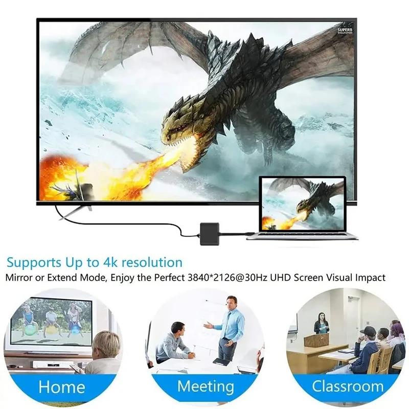 محول 3 في 1 من النوع C إلى HDM - مراجعة Home Cinema Usb وسعره