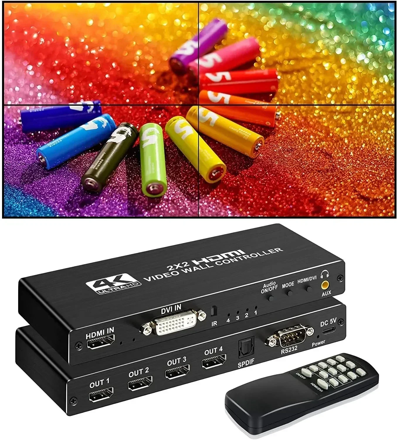 4K HDMI الفيديو الجدار تحكم 3X - مراجعة Home Cinema Screen وسعره